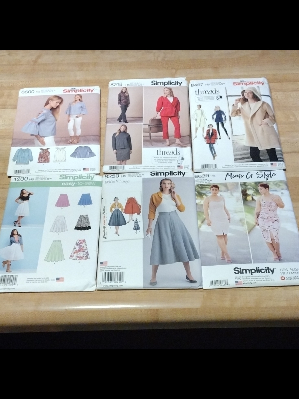 Lot of 6 Simplicity Sewing Patterns Size 6-14 Out of Print Skirts Tops Jackets